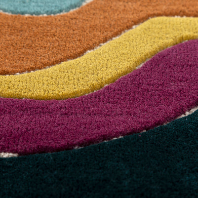 Carpet For Living room 4'4X6 Feet Blue Wool & Viscose Irregular Moroccan And Tribal Rug