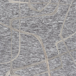 Carpet For Living room 4X6 Feet Grey And Black Wool & Viscose Rectangle Moroccan And Tribal Rug