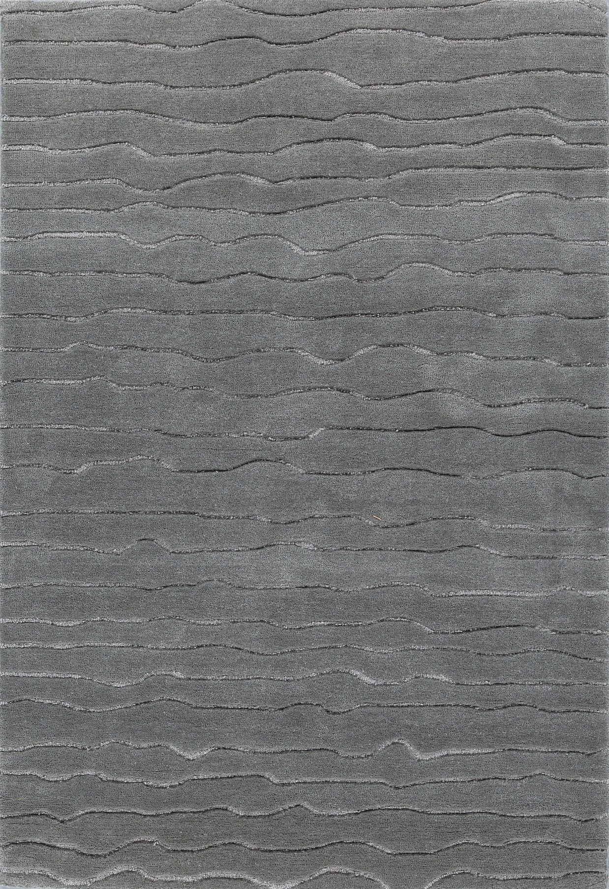 Carpet For Living room 4X6 Feet Blue Wool & Viscose Rectangle Solid Rug