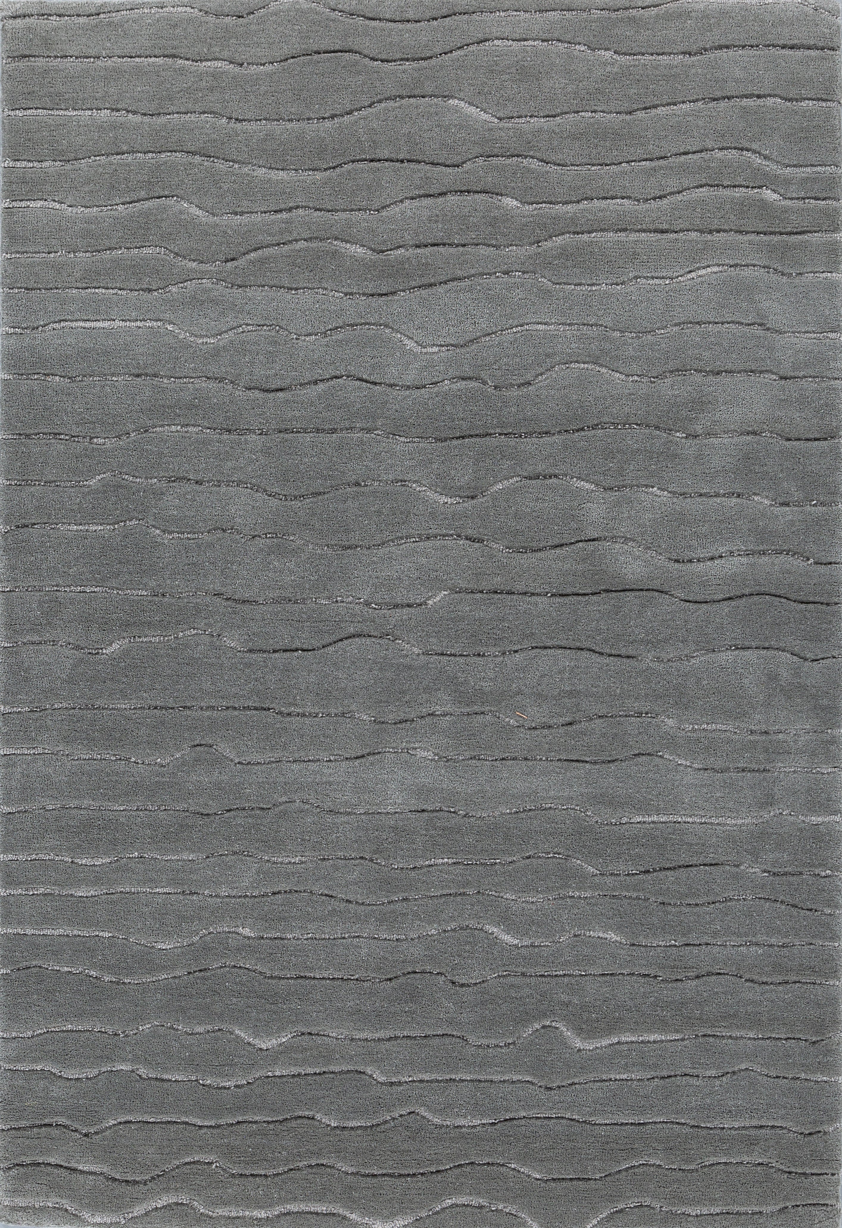 Carpet For Living room 4X6 Feet Blue Wool & Viscose Rectangle Solid Rug