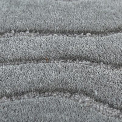 Carpet For Living room 4X6 Feet Blue Wool & Viscose Rectangle Solid Rug