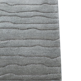 Carpet For Living room 4X6 Feet Blue Wool & Viscose Rectangle Solid Rug