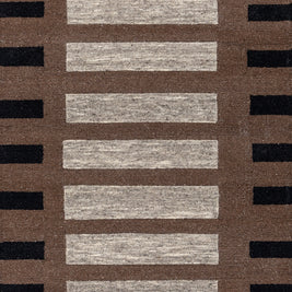 Carpet For Living room 4X6 Feet Beige And Brown Wool & Viscose Rectangle Moroccan And Tribal Rug