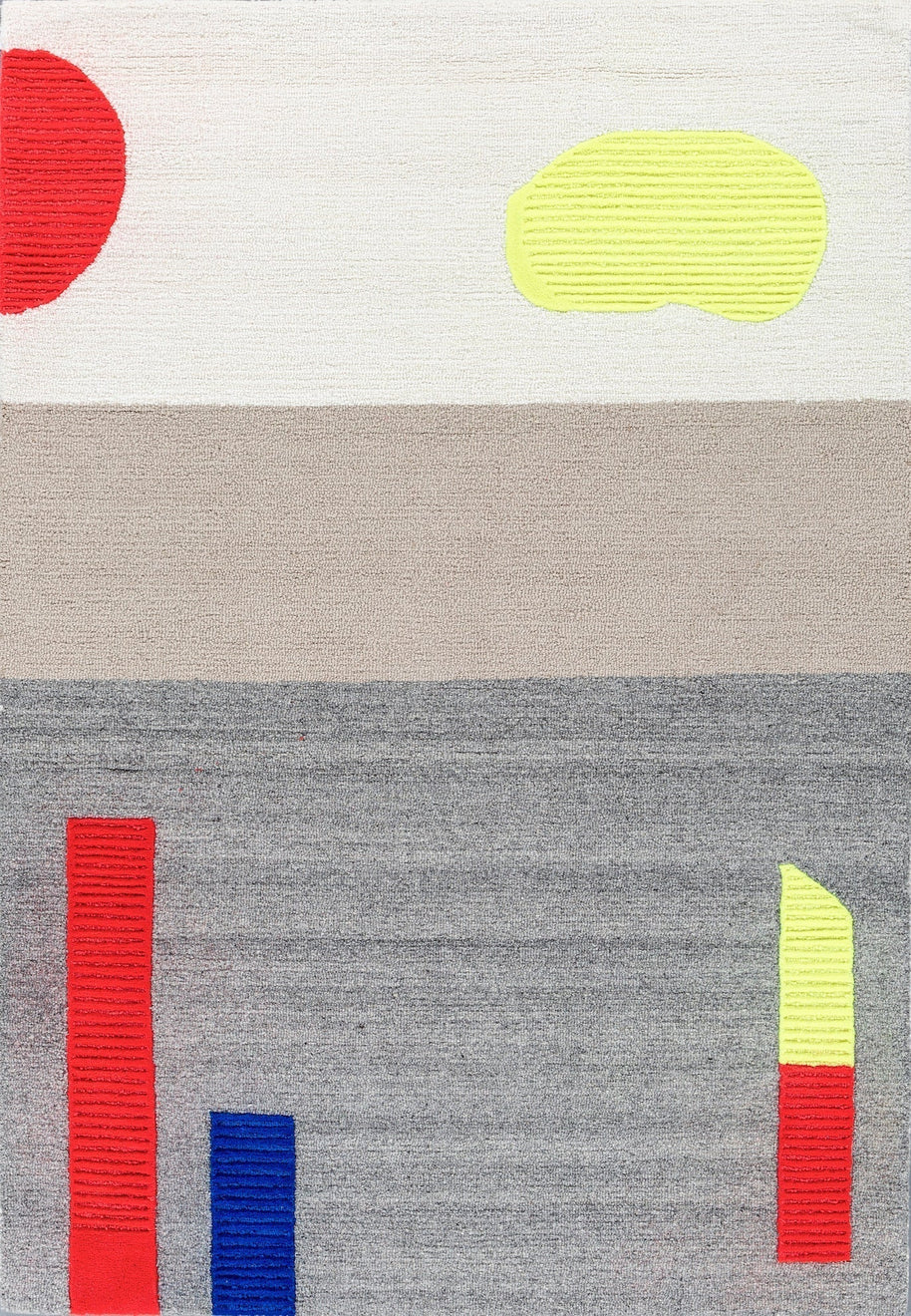 Carpet For Living room 4X6 Feet Ivory Wool & Viscose Rectangle Moroccan And Tribal Rug