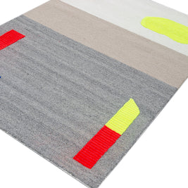 Carpet For Living room 4X6 Feet Ivory Wool & Viscose Rectangle Moroccan And Tribal Rug