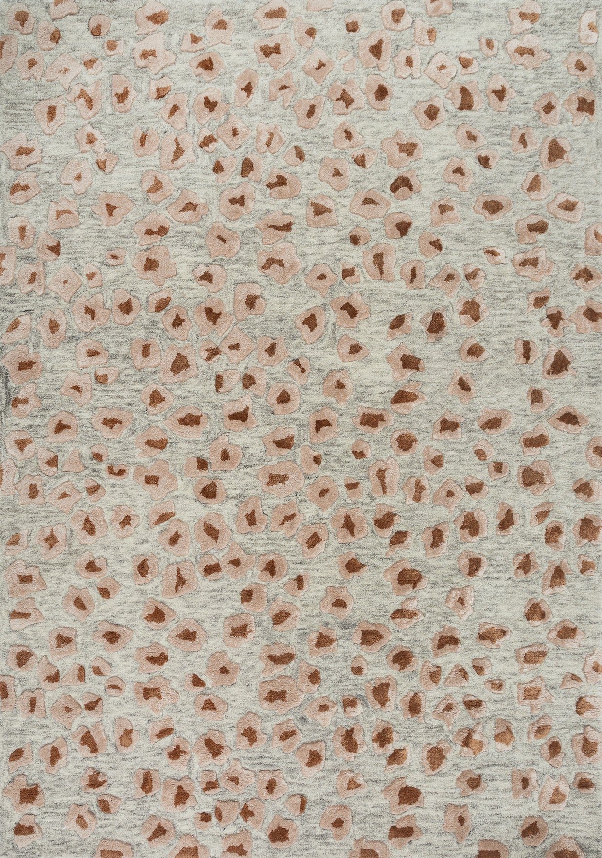 Carpet For Living room 4X6 Feet Beige And Brown Wool & Viscose Rectangle Moroccan And Tribal Rug