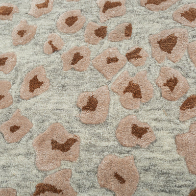 Carpet For Living room 4X6 Feet Beige And Brown Wool & Viscose Rectangle Moroccan And Tribal Rug