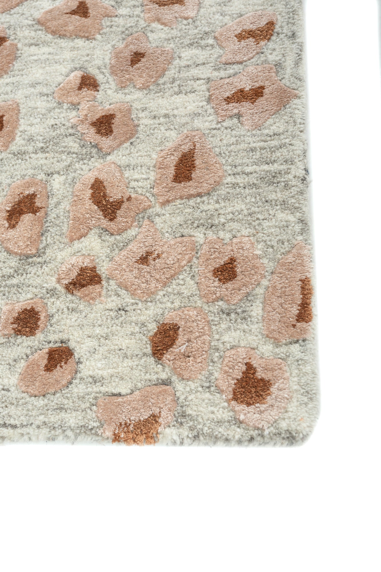 Carpet For Living room 4X6 Feet Beige And Brown Wool & Viscose Rectangle Moroccan And Tribal Rug