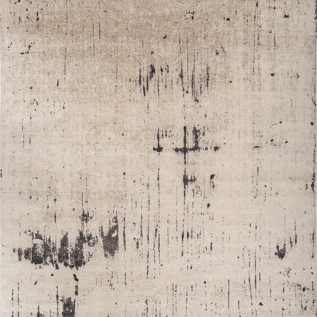 Carpet For Living room 4X6 Feet Ivory Wool and Silk Rectangle Abstract Rug