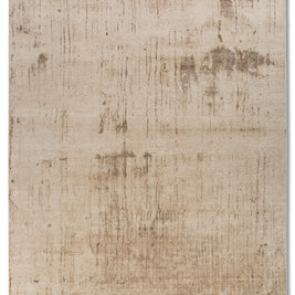 Carpet For Living room 5X8 Feet Ivory Wool and Silk Rectangle Abstract Rug