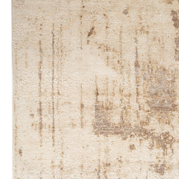 Carpet For Living room 5X8 Feet Ivory Wool and Silk Rectangle Abstract Rug