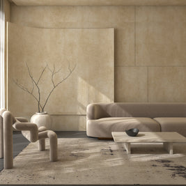 Carpet For Living room 5X8 Feet Ivory Wool and Silk Rectangle Abstract Rug