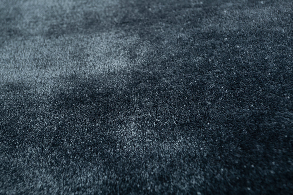 Carpet For Living room 5X8 Feet Blue Viscose Rectangle Solid Rug