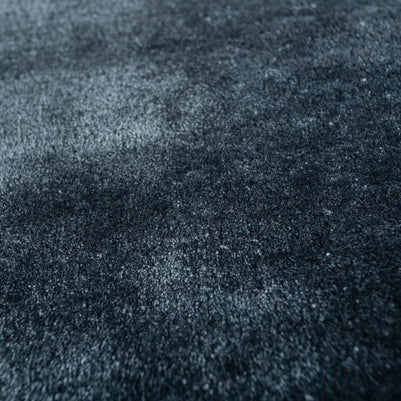 Carpet For Living room 5X8 Feet Blue Viscose Rectangle Solid Rug