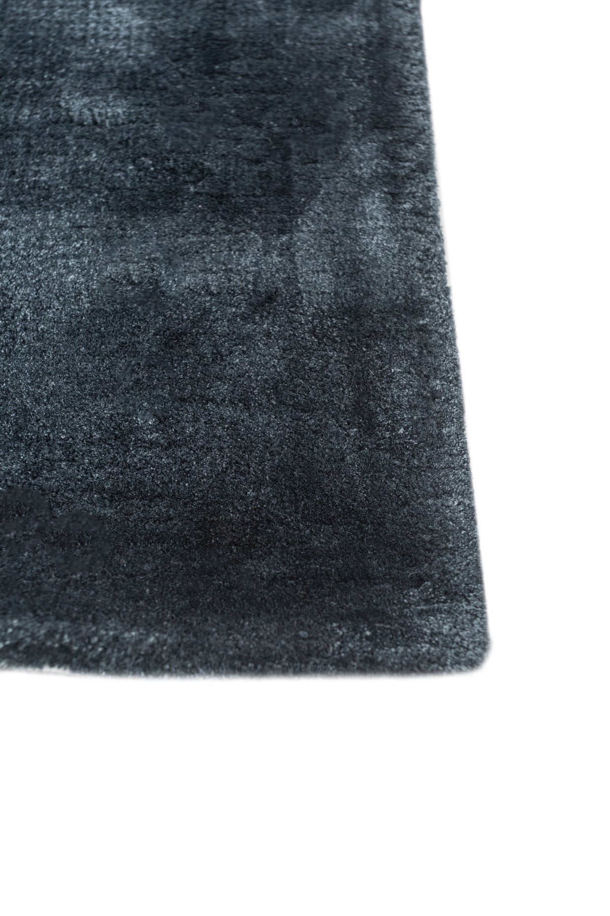 Carpet For Living room 5X8 Feet Blue Viscose Rectangle Solid Rug