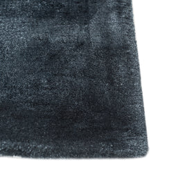 Carpet For Living room 5X8 Feet Blue Viscose Rectangle Solid Rug