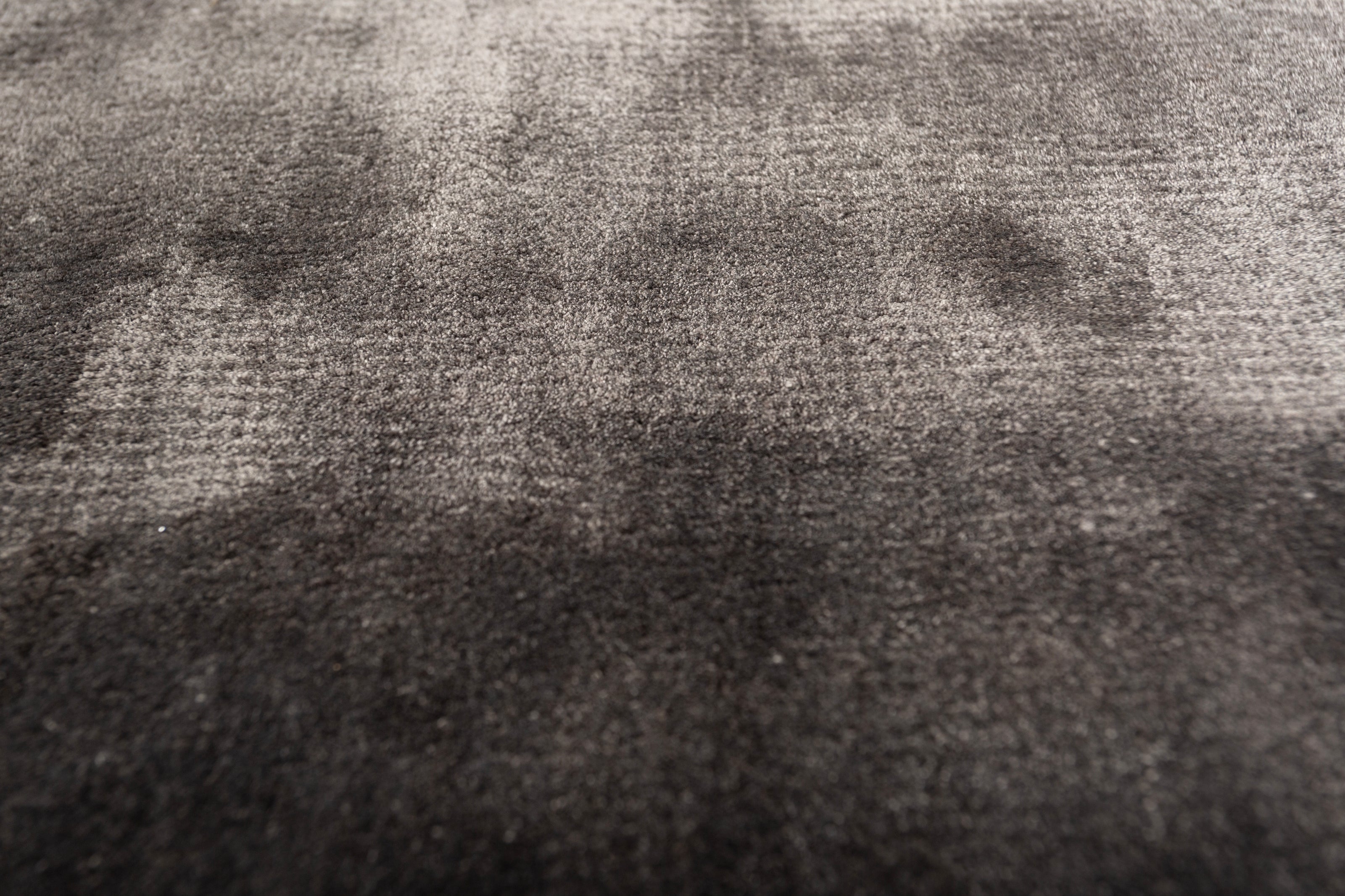 Carpet For Living room 5X8 Feet Grey And Black Viscose Rectangle Solid Rug