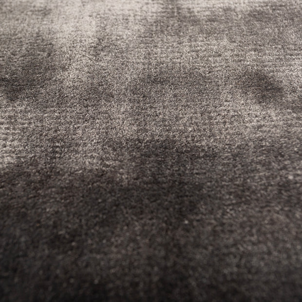 Carpet For Living room 5X8 Feet Grey And Black Viscose Rectangle Solid Rug