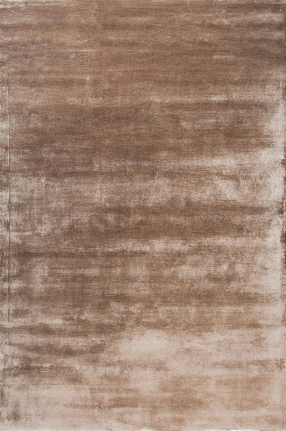 Carpet For Living room 5X8 Feet Beige And Brown Viscose Rectangle Solid Rug - I MEAN DESIGN