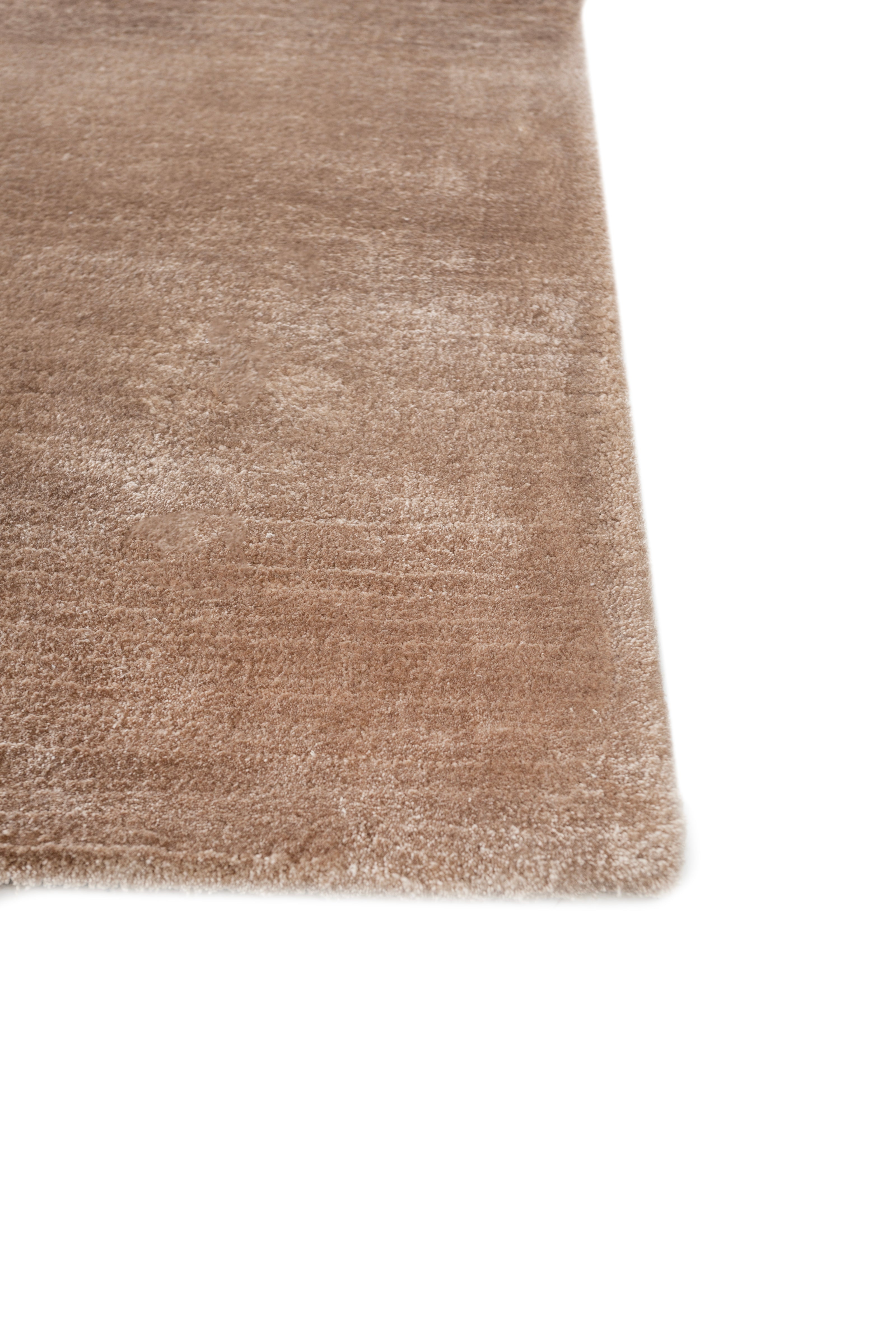 Carpet For Living room 5X8 Feet Beige And Brown Viscose Rectangle Solid Rug