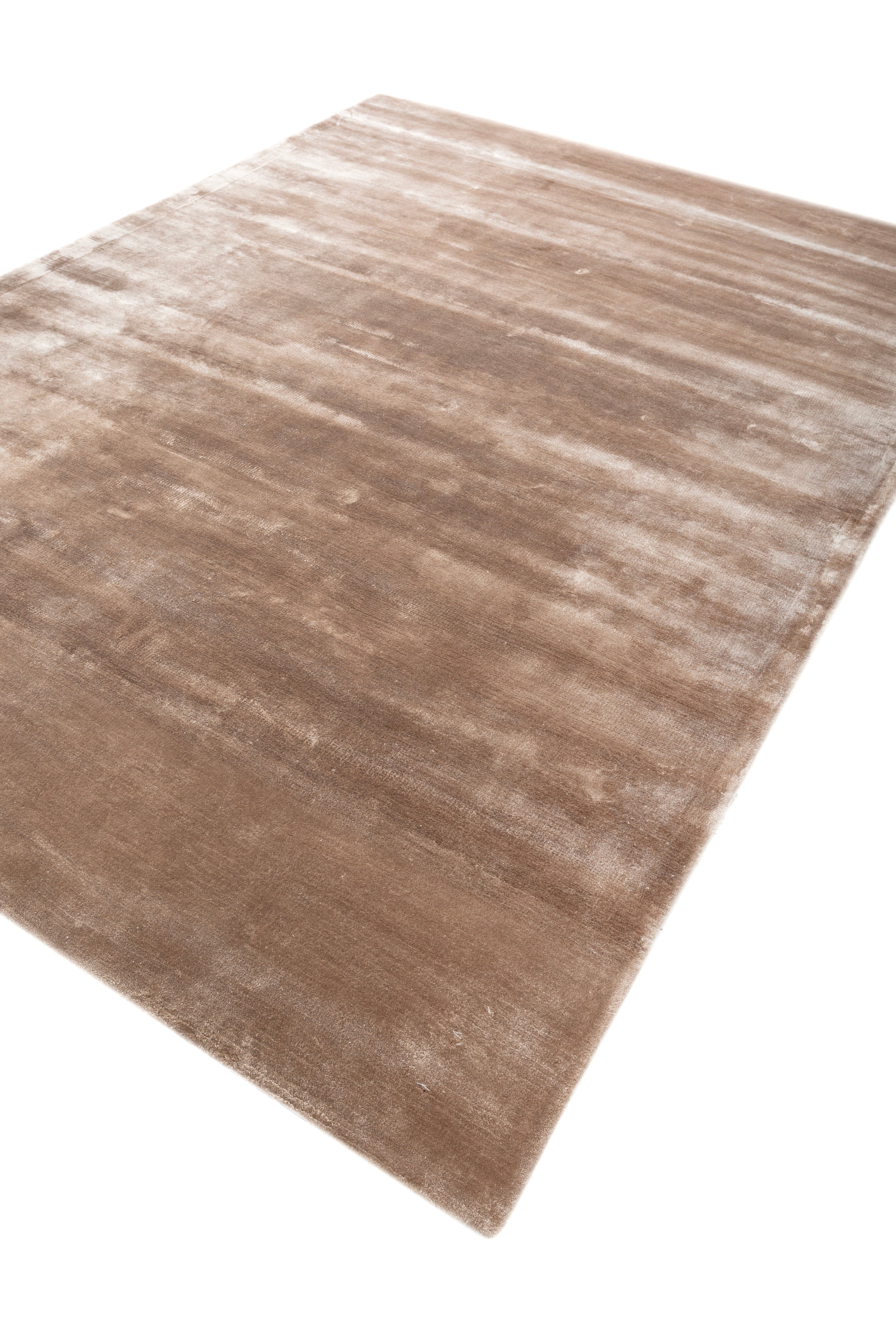 Carpet For Living room 5X8 Feet Beige And Brown Viscose Rectangle Solid Rug