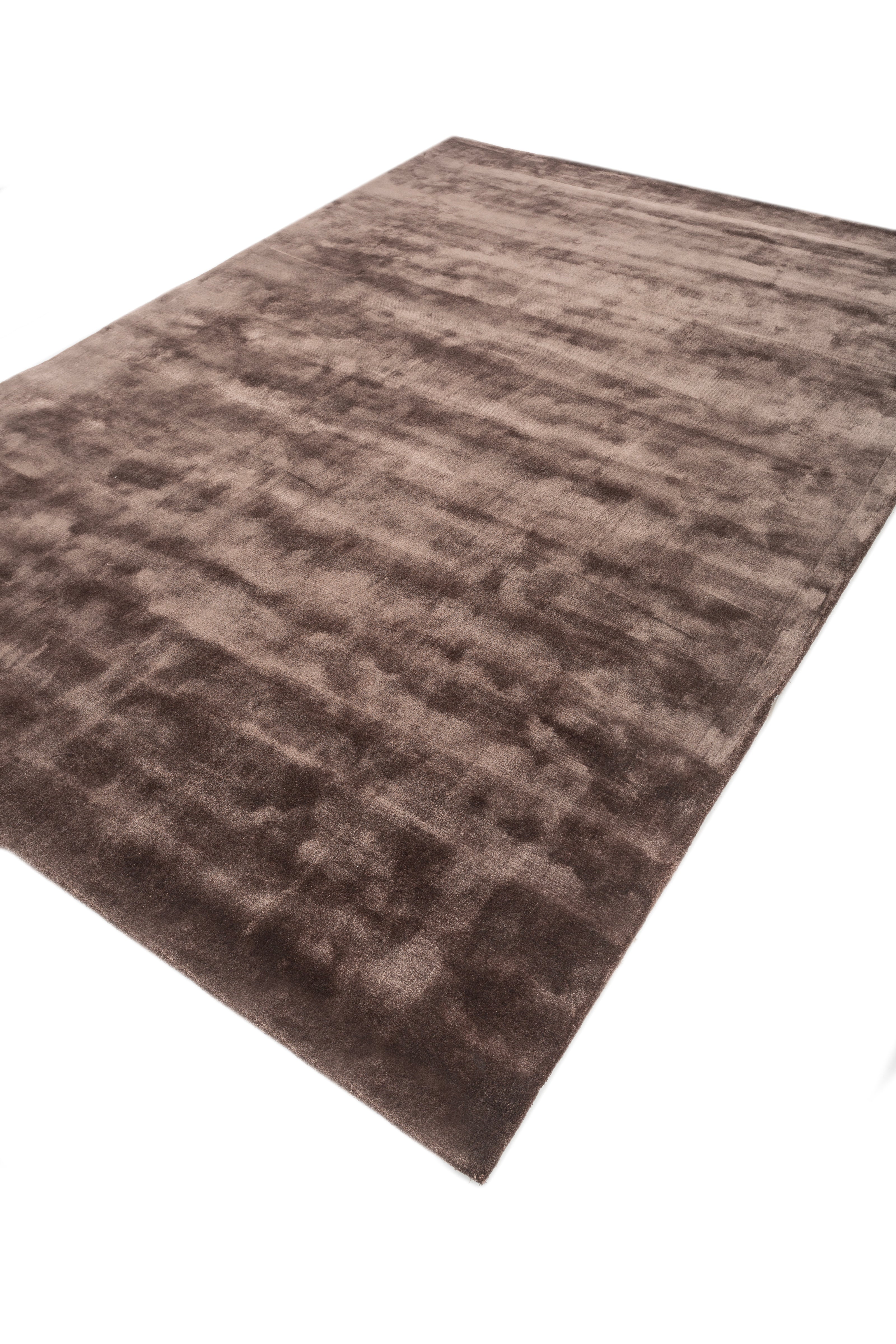 Carpet For Living room 5X8 Feet Beige And Brown Viscose Rectangle Solid Rug