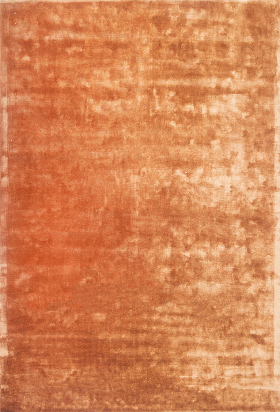 Carpet For Living room 5X8 Feet Red And Orange Viscose Rectangle Solid Rug - I MEAN DESIGN
