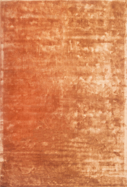 Carpet For Living room 5X8 Feet Red And Orange Viscose Rectangle Solid Rug