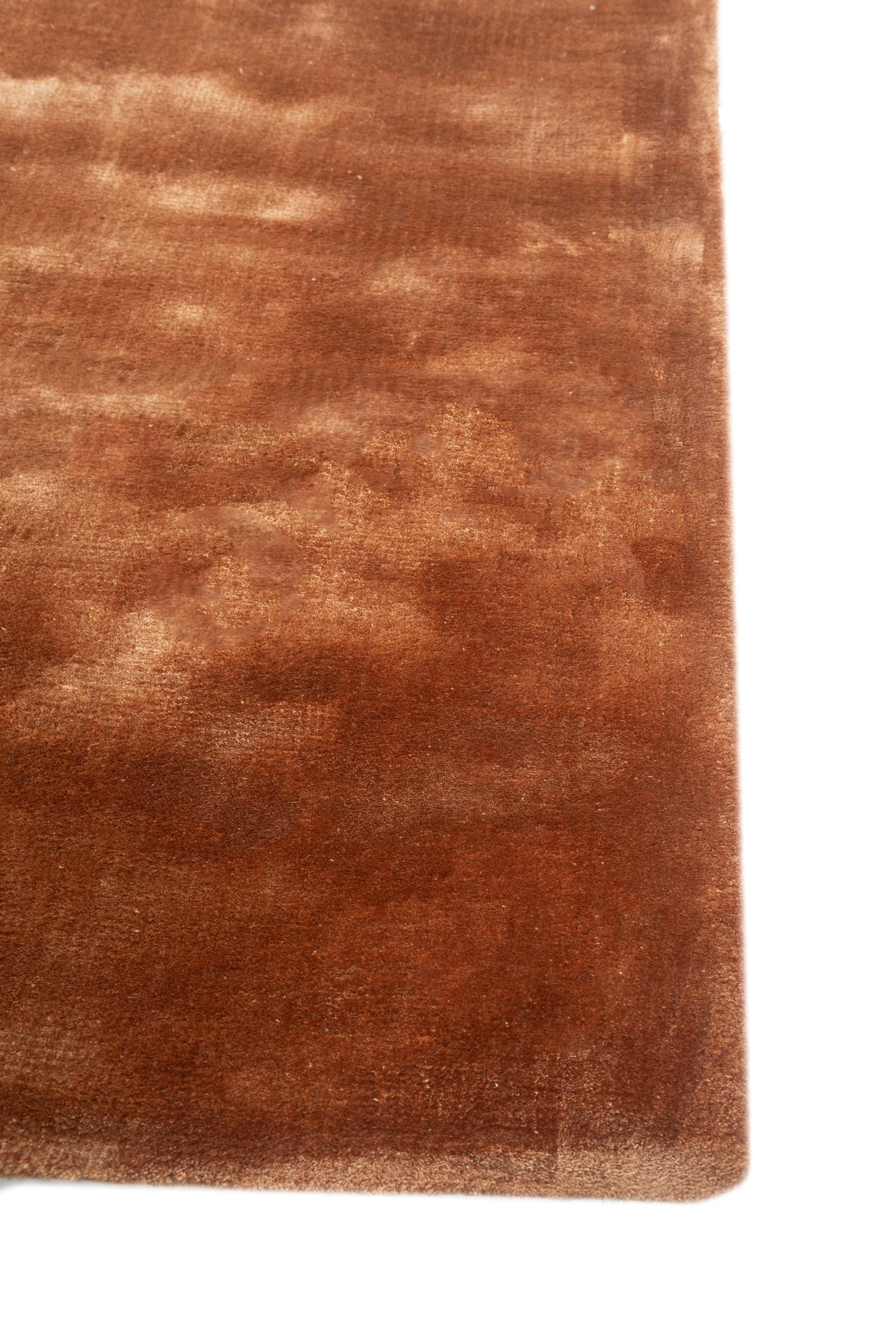 Carpet For Living room 5X8 Feet Red And Orange Viscose Rectangle Solid Rug