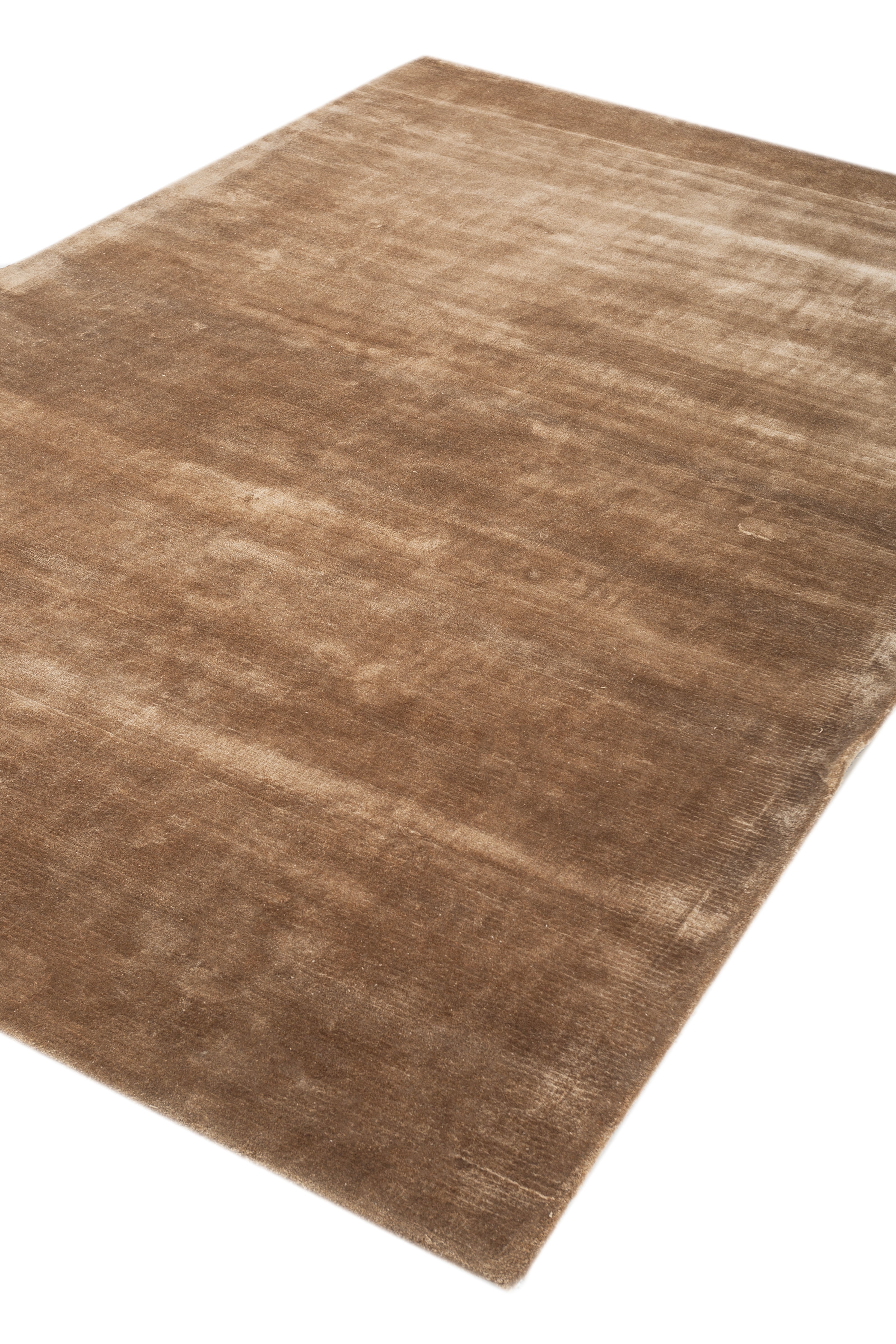 Carpet For Living room 5X8 Feet Gold Viscose Rectangle Solid Rug