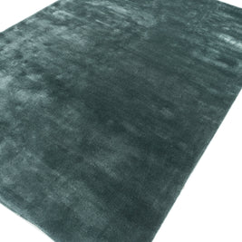 Carpet For Living room 6X9 Feet Blue Viscose Rectangle Solid Rug