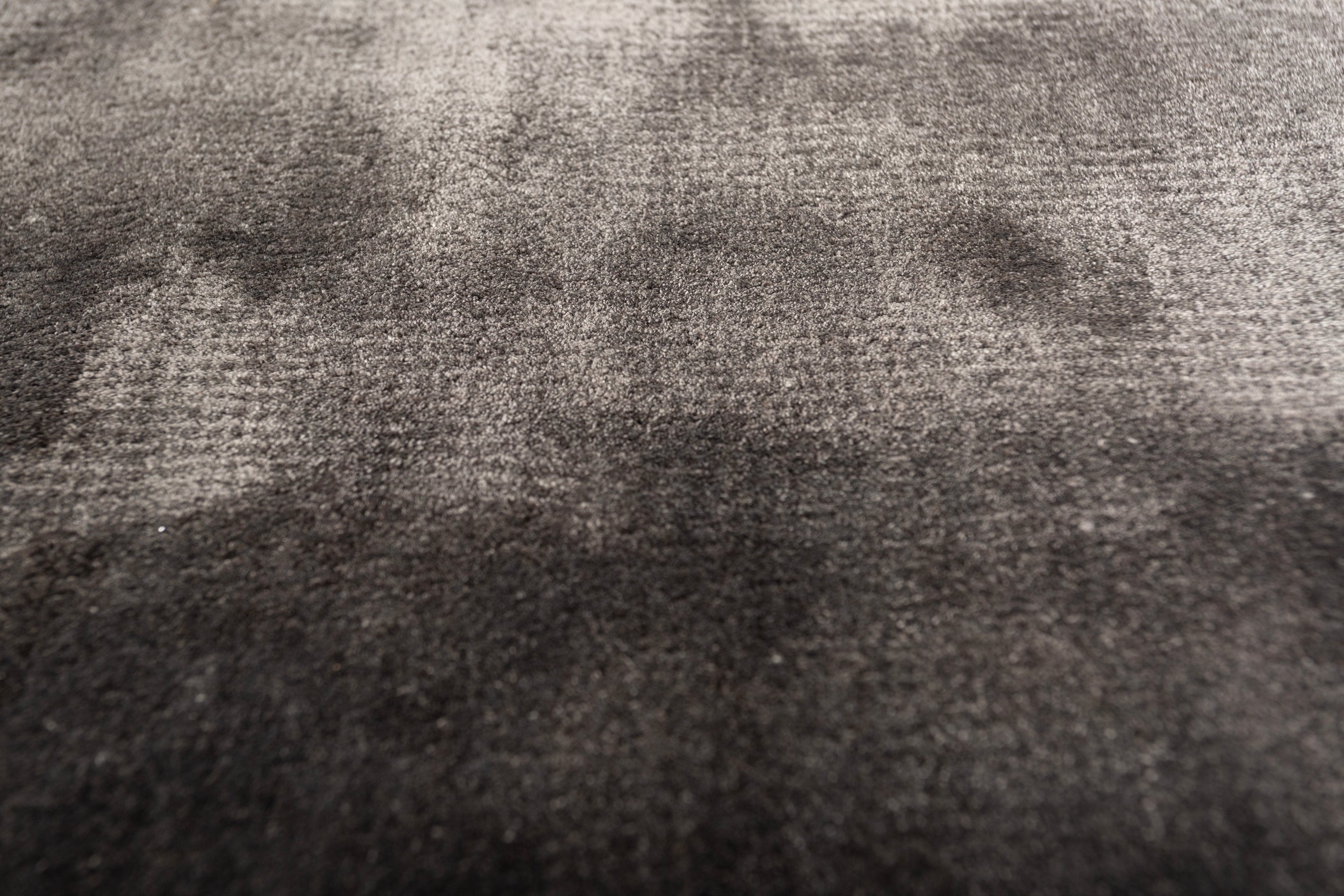 Carpet For Living room 6X9 Feet Grey And Black Viscose Rectangle Solid Rug