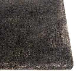 Carpet For Living room 6X9 Feet Grey And Black Viscose Rectangle Solid Rug