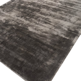 Carpet For Living room 6X9 Feet Grey And Black Viscose Rectangle Solid Rug