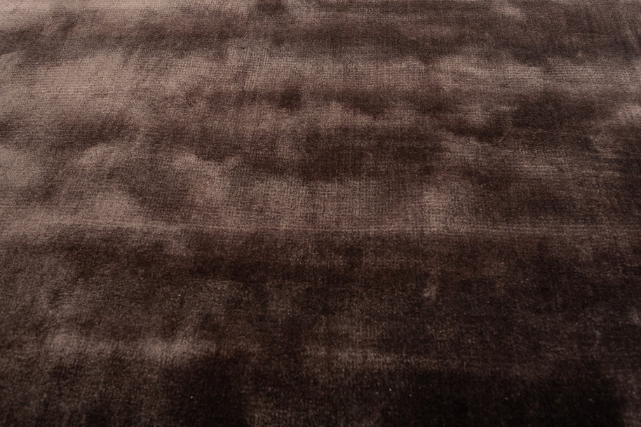 Carpet For Living room 6X9 Feet Beige And Brown Viscose Rectangle Solid Rug - I MEAN DESIGN