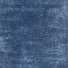 Carpet For Living room 6X9 Feet Blue Viscose Rectangle Solid Rug