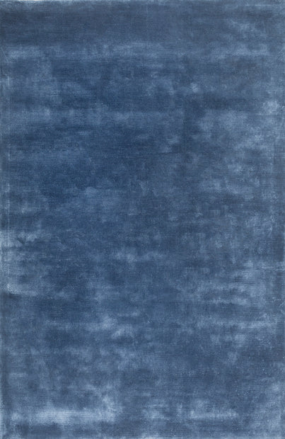 Carpet For Living room 6X9 Feet Blue Viscose Rectangle Solid Rug