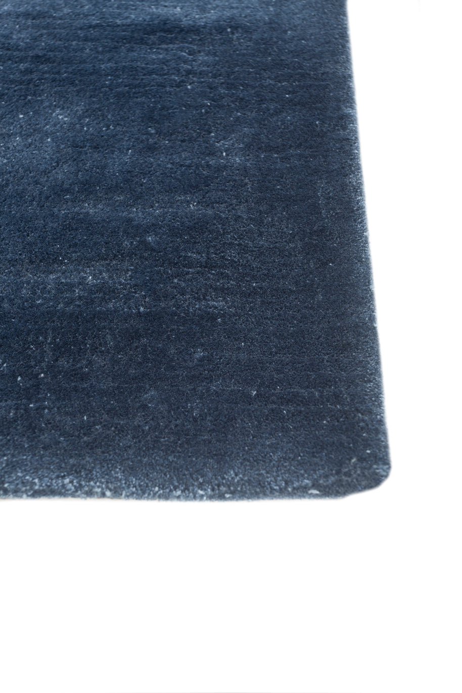 Carpet For Living room 6X9 Feet Blue Viscose Rectangle Solid Rug - I MEAN DESIGN