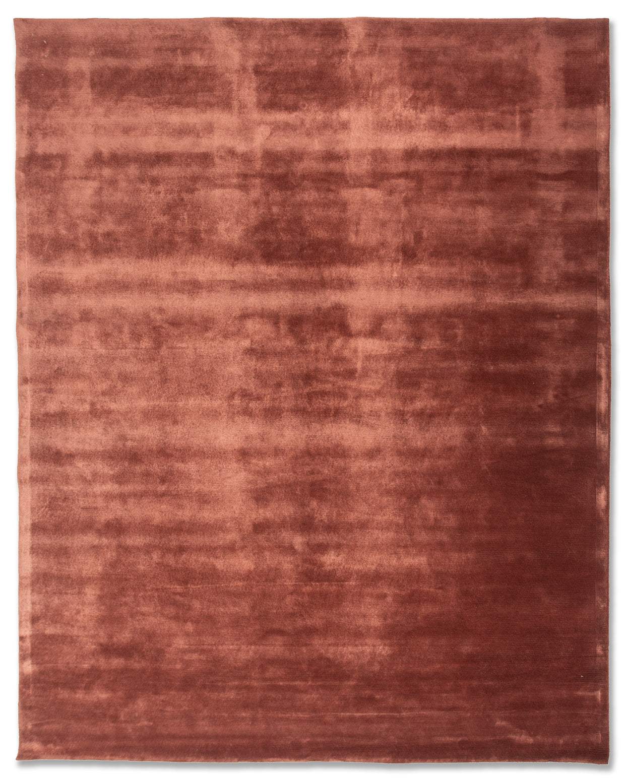 Carpet For Living room 5X8 Feet Red And Orange Viscose Rectangle Solid Rug