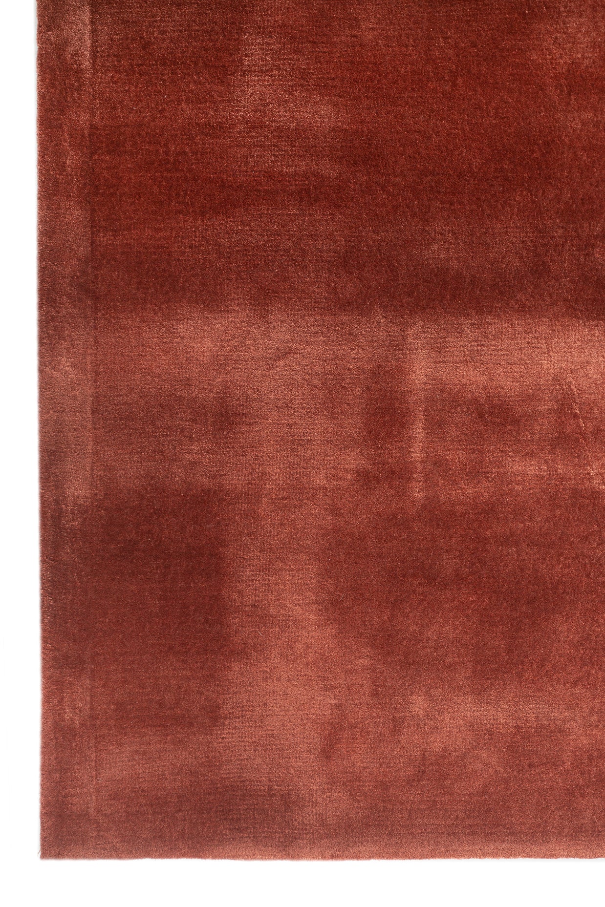 Carpet For Living room 5X8 Feet Red And Orange Viscose Rectangle Solid Rug