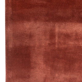 Carpet For Living room 5X8 Feet Red And Orange Viscose Rectangle Solid Rug