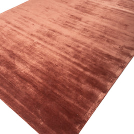 Carpet For Living room 5X8 Feet Red And Orange Viscose Rectangle Solid Rug