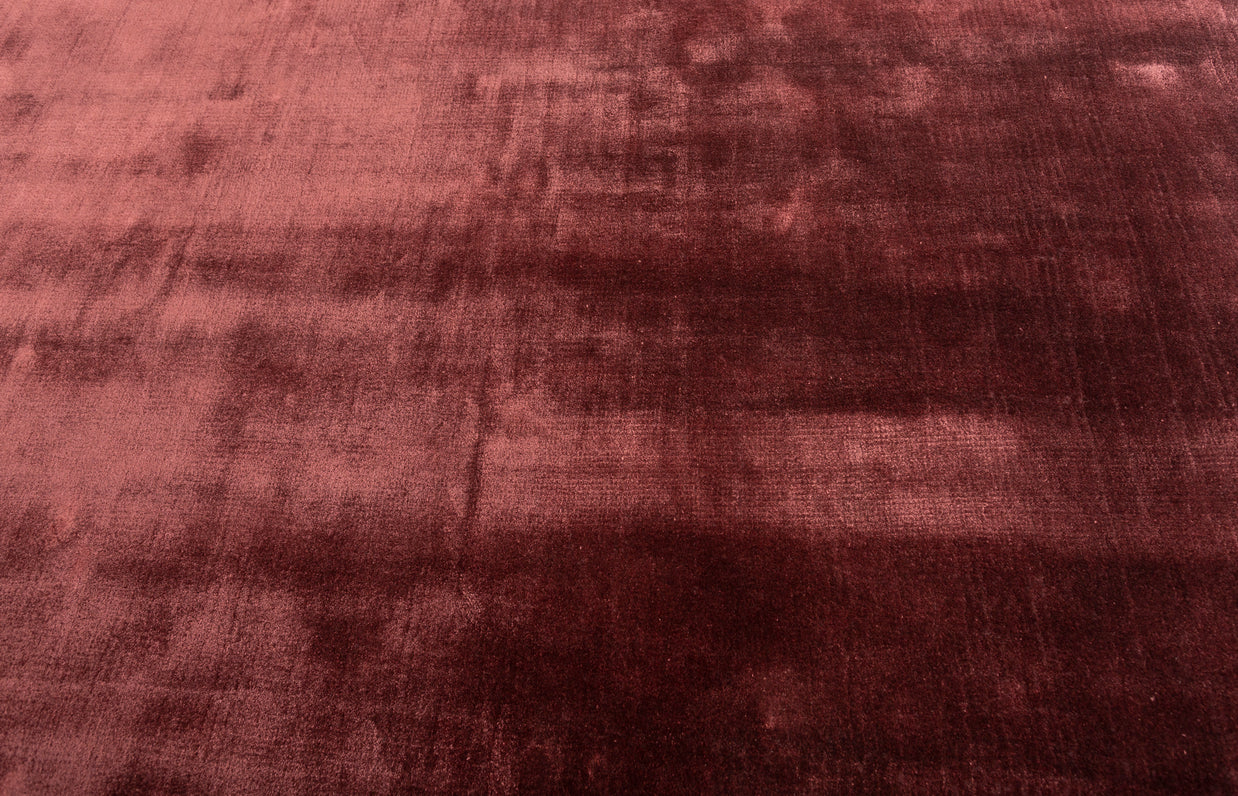 Carpet For Living room 5X8 Feet Red And Orange Viscose Rectangle Solid Rug