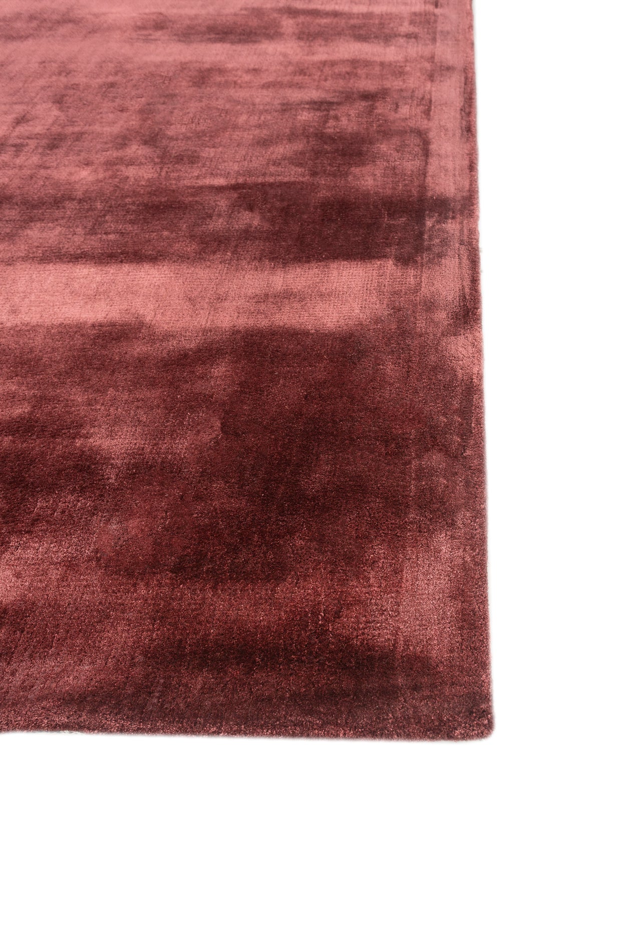 Carpet For Living room 5X8 Feet Red And Orange Viscose Rectangle Solid Rug