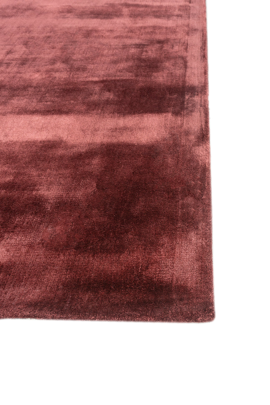 Carpet For Living room 5X8 Feet Red And Orange Viscose Rectangle Solid Rug - I MEAN DESIGN