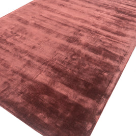 Carpet For Living room 5X8 Feet Red And Orange Viscose Rectangle Solid Rug