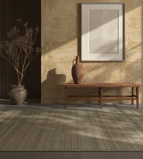 Carpet For Living room 2x3 Feet Grey and Black Wool and Bamboo Silk Rectangle Solid Rug