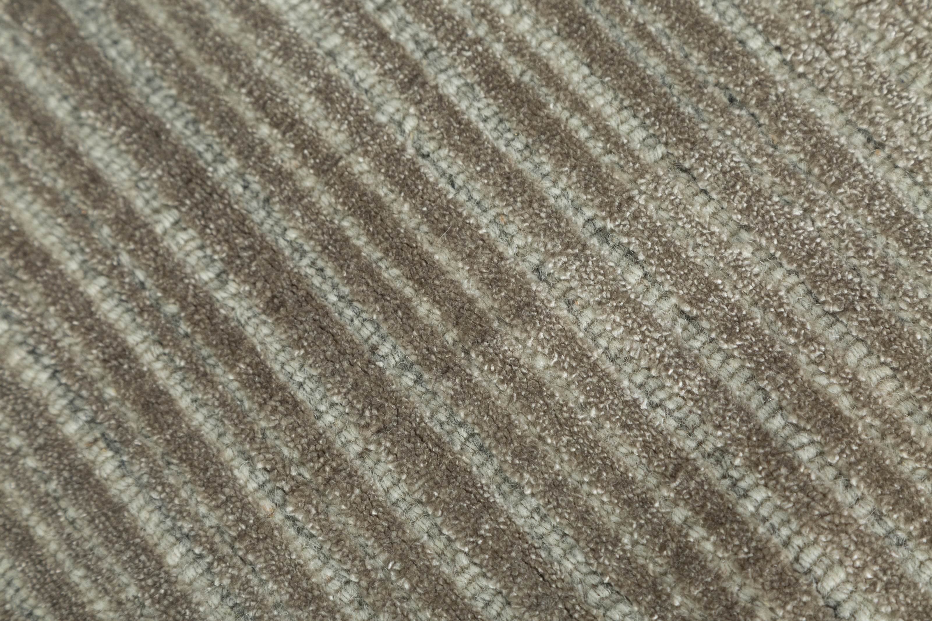 Carpet For Living room 2x3 Feet Grey and Black Wool and Bamboo Silk Rectangle Solid Rug