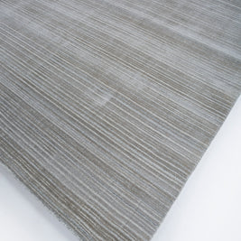 Carpet For Living room 2x3 Feet Grey and Black Wool and Bamboo Silk Rectangle Solid Rug