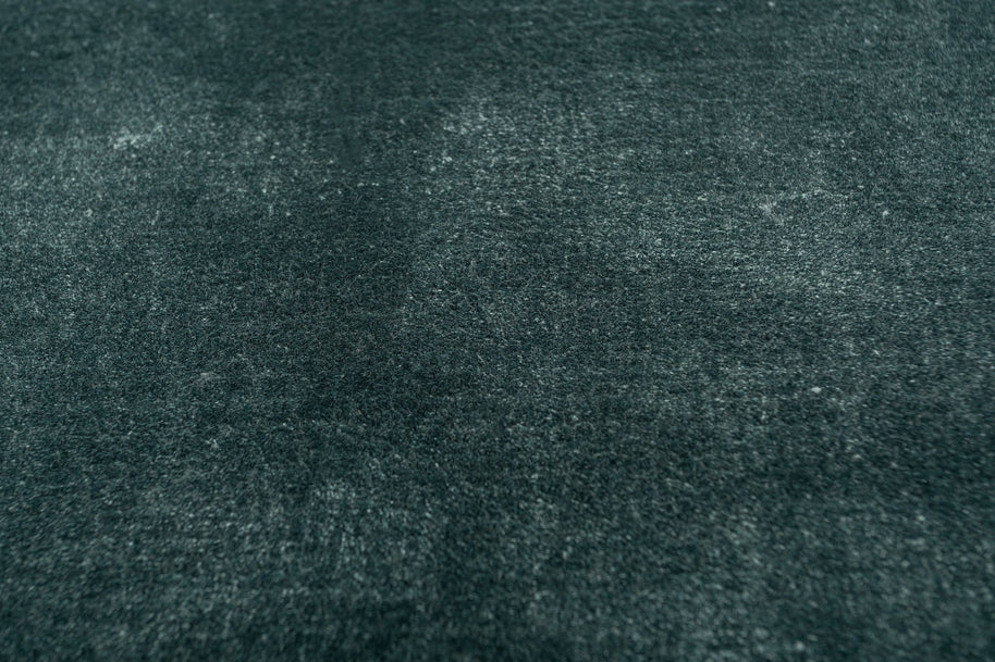 Carpet For Living room 4X6 Feet Blue Viscose Rectangle Solid Rug - I MEAN DESIGN
